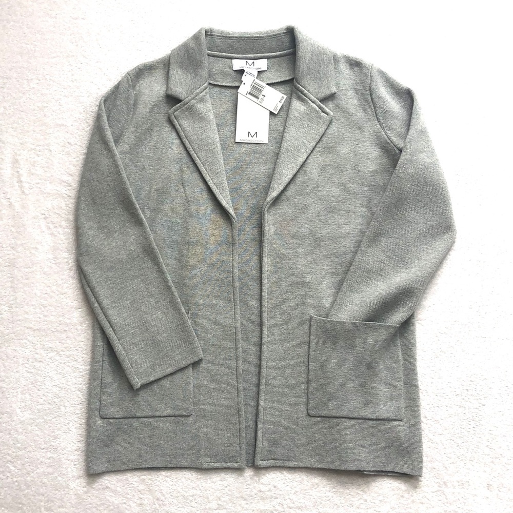 NWT! Magaschoni grey cardigan!